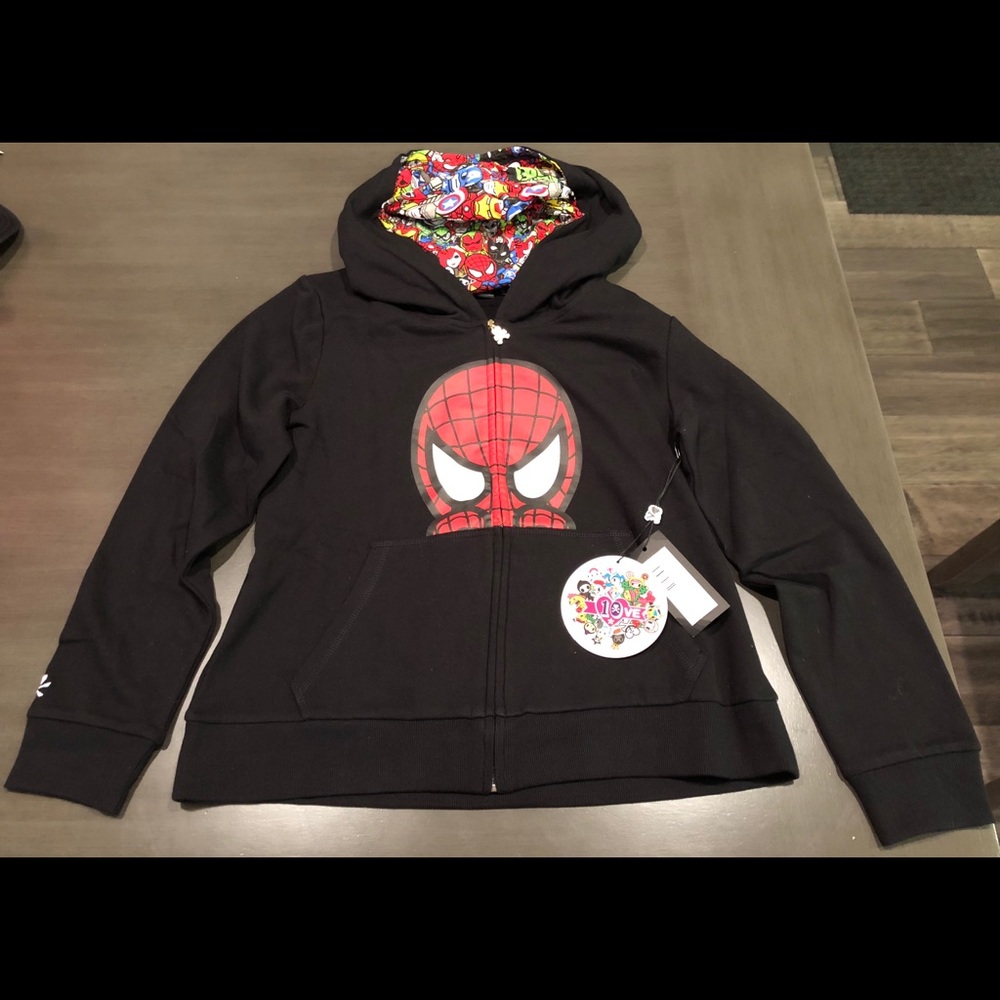 Tokidoki women’s black Spider-Man Large hoodie